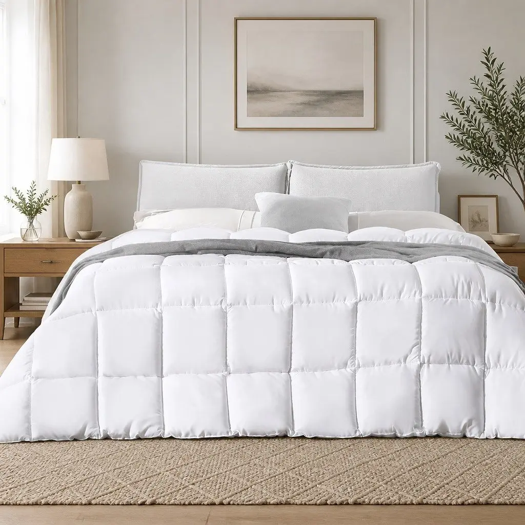 Bamboo Quilt Double 400GSM All Season Winter Bedding Lightweight Breathable