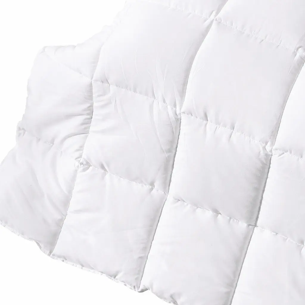 Bamboo Quilt All Season Single 200GSM Lightweight Soft Breathable White Bedding