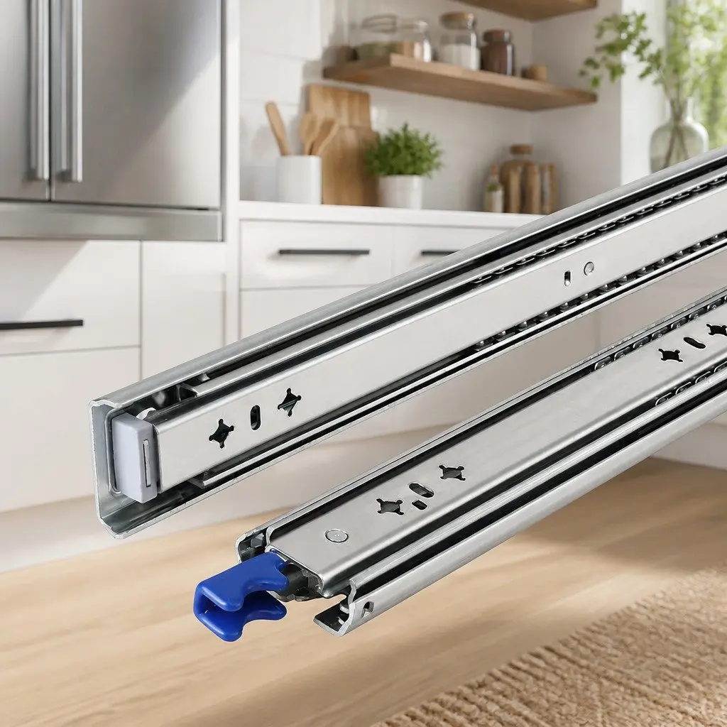 Heavy Duty Drawer Slides with Soft-Close and Locking
