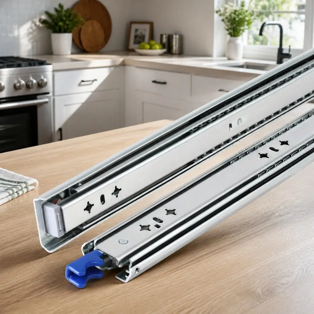 Heavy Duty Drawer Slides with Soft-Close and Locking