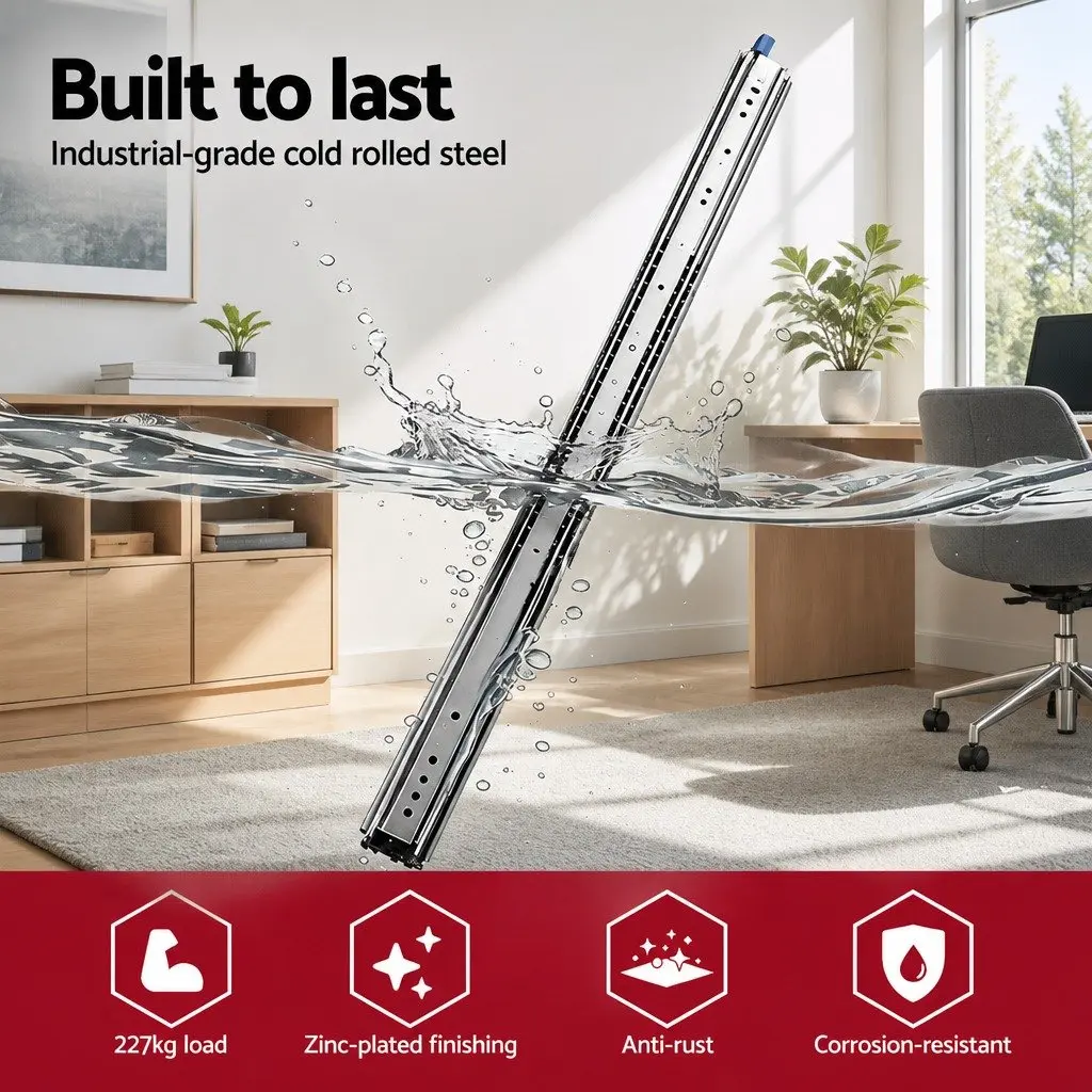 Heavy-Duty Drawer Slides with 227kg Capacity
