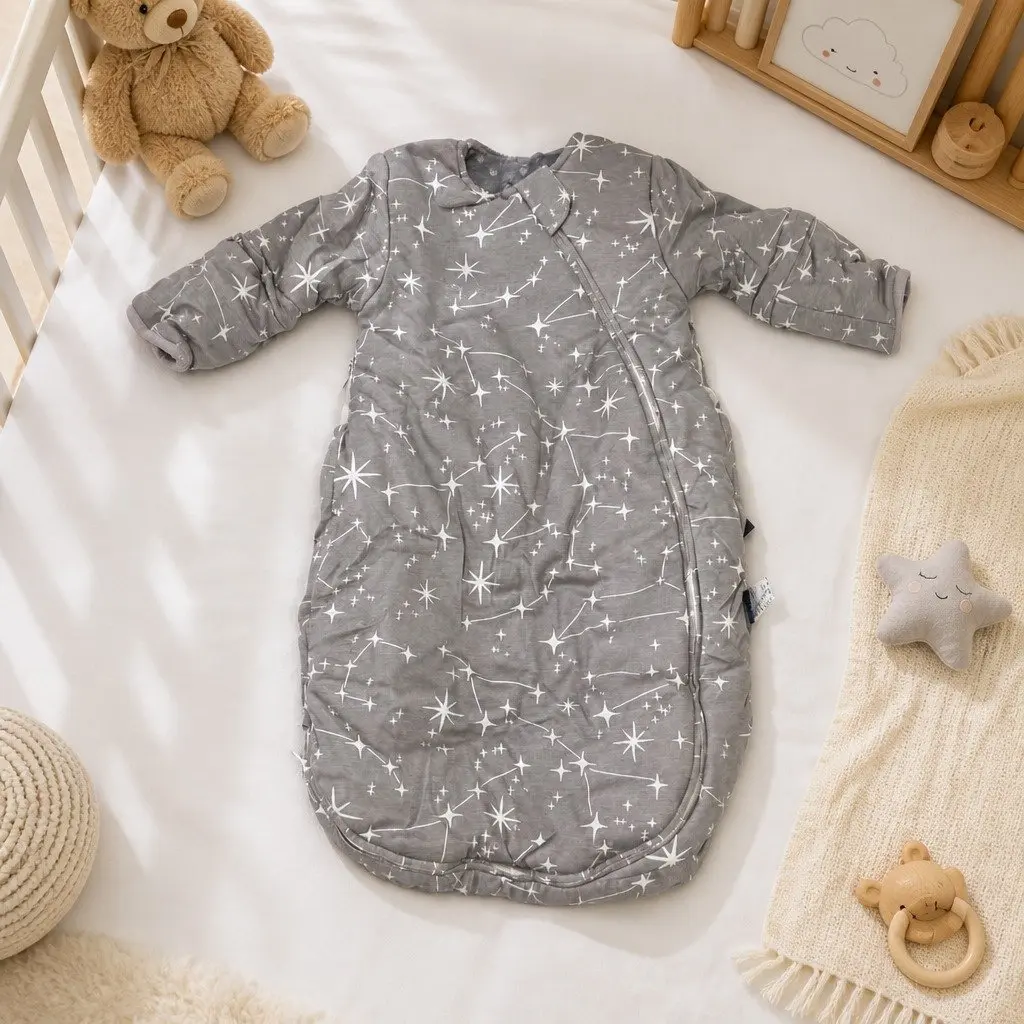 Toddler Wearable Blanket Starry Sky 3.5 TOG Removable Sleeves Size S Baby Sleep Bag