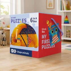 My First Puzzles Shape Animals Kids Learning Games 6 Designs Educational Toy