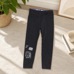 Kids Leggings Black Sporty Casual Wear School Comfortable Easy Waistband Boys