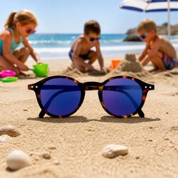 Kids Sunglasses Junior Collection Rounded Frame UV Protection 5-10 Years Black