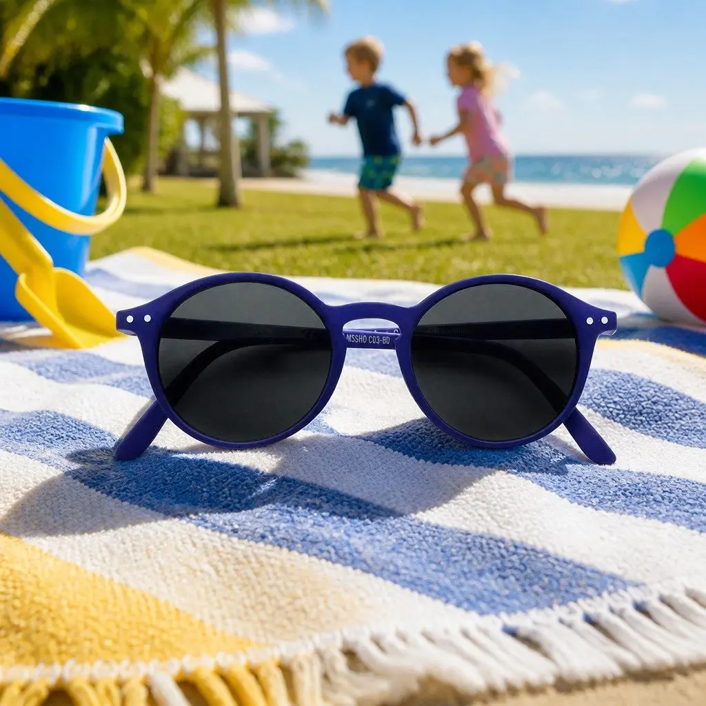 Kids Sunglasses UV Protection Junior Collection Rounded Frame Unisex 5-10 Years