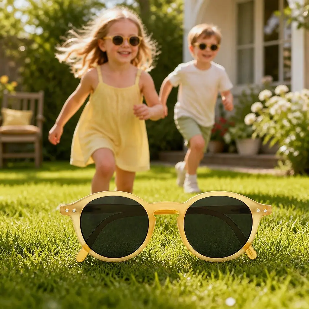 Kids Sunglasses UV Protection Junior Collection Rounded Frame Unisex 5-10 Years