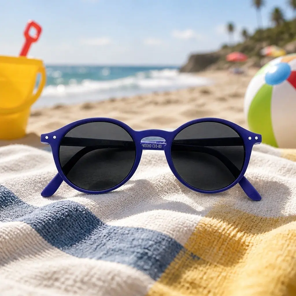 Kids Sunglasses UV Protection Rounded Frame 41mm Unisex Lightweight Age 5-10