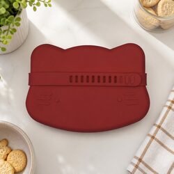 Reliable Rust Cat Snackie Toddler Bowl and Plate Set