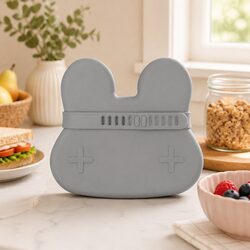 Bunny Snackie Silicone Bowl and Plate: Practical for Toddlers
