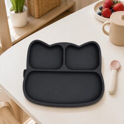 Toddler Suction Plate in Charcoal - A Reliable Choice