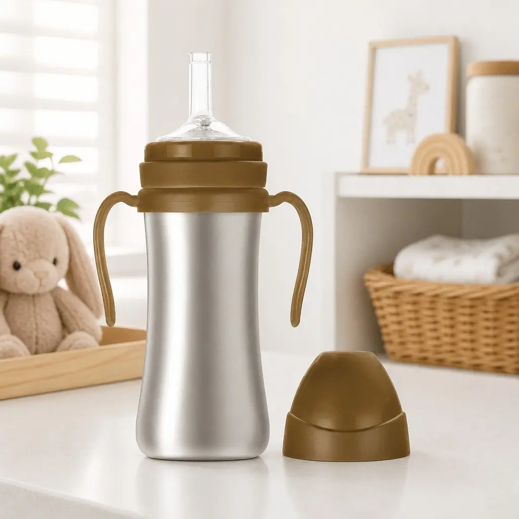 Sippy Cup Infant 300ml Ergonomic Handle 6 Months+ Stainless