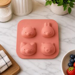 Warm and Practical Silicone Animal Bento Mould for Kids