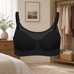 Warm and Cozy Seamless Nursing Bra - Sweetheart Cut - S