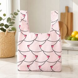 Reusable Shopping Bag Medium Foldable Eco-Friendly Grocery Tote Water-Resistant