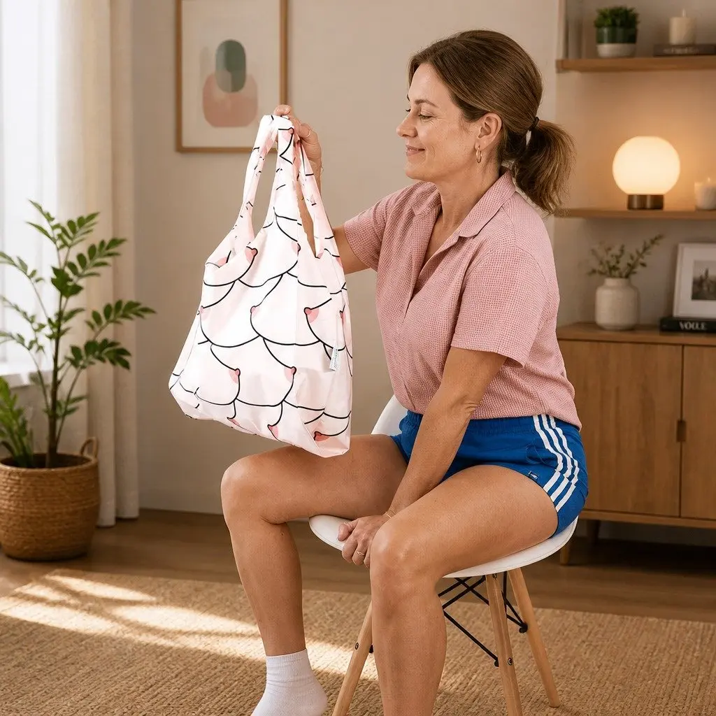Reusable Shopping Bag Medium Foldable Eco-Friendly Grocery Tote Water-Resistant