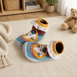 Kids Slipper Socks Marie Lace 18-19 Soft Comfortable Machine Washable Indoor