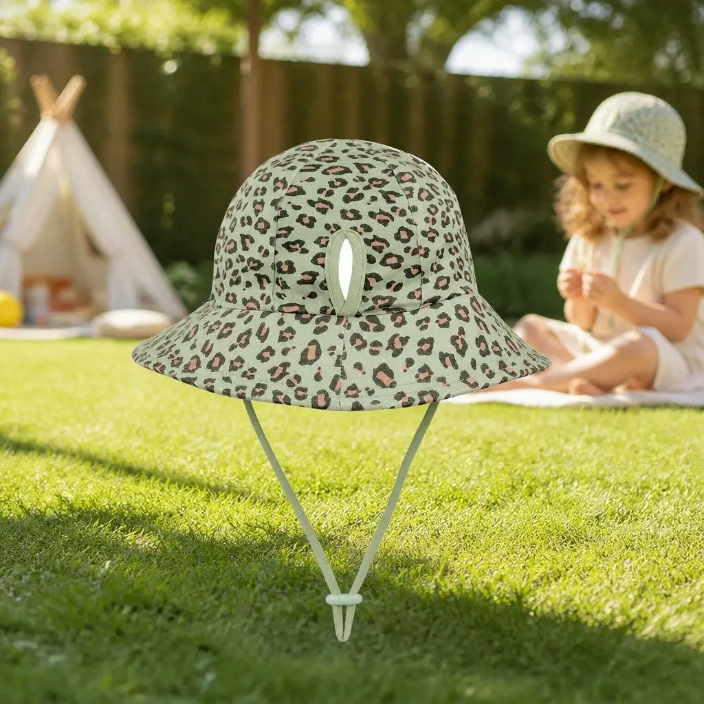 Kids Ponytail Bucket Hat for Sun Safety