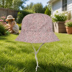 Girls Bucket Hat Reversible Wide Brim UPF50+ Sun Protection Kids Outdoor Hat