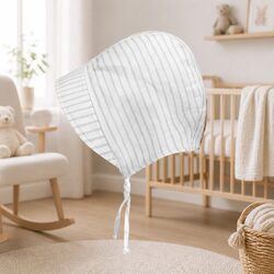 Kids Reversible Bonnet Hat UPF50+ Sun Protection Linen Classic Style Finley M