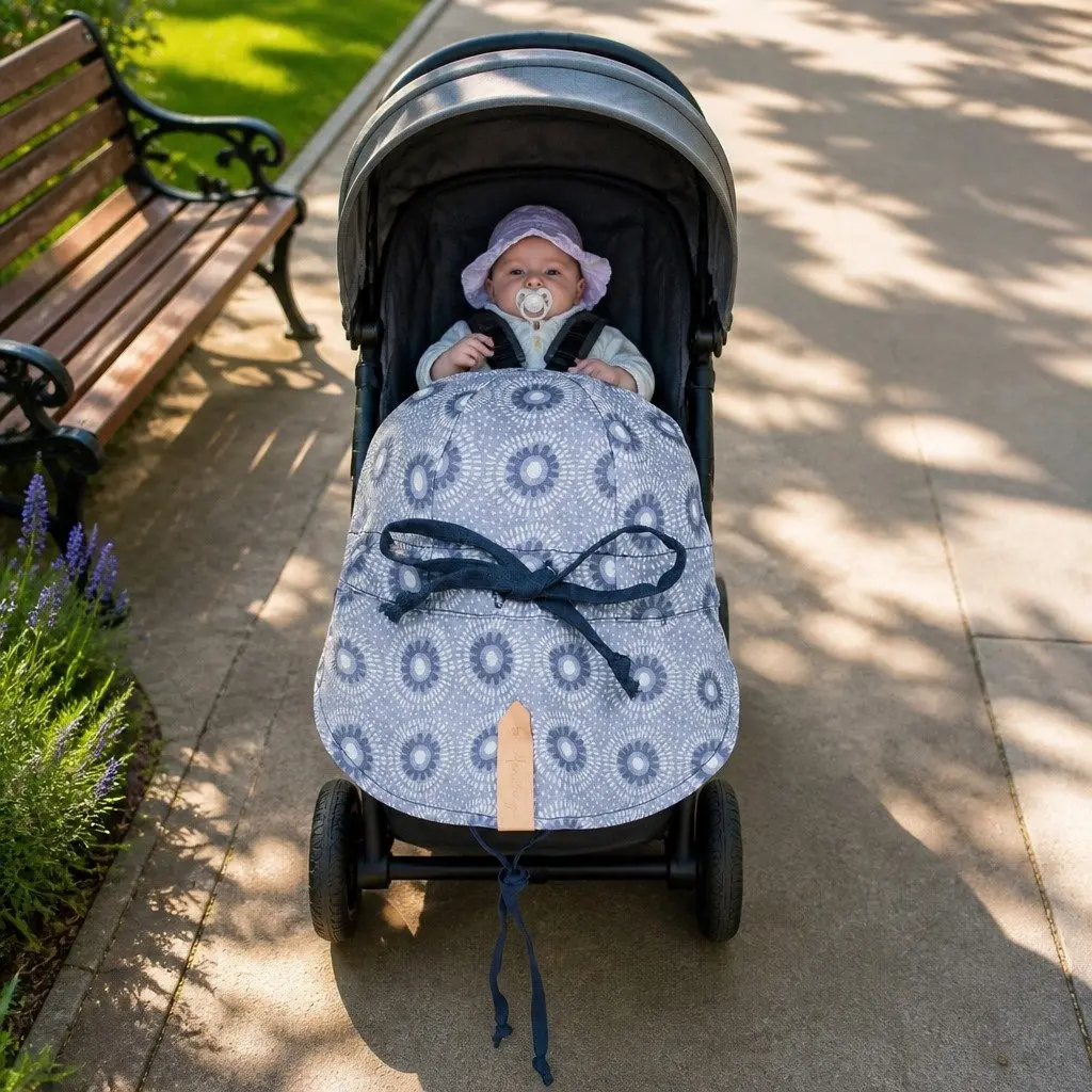 Reversible Baby Flap Sun Hat with Secure Ties