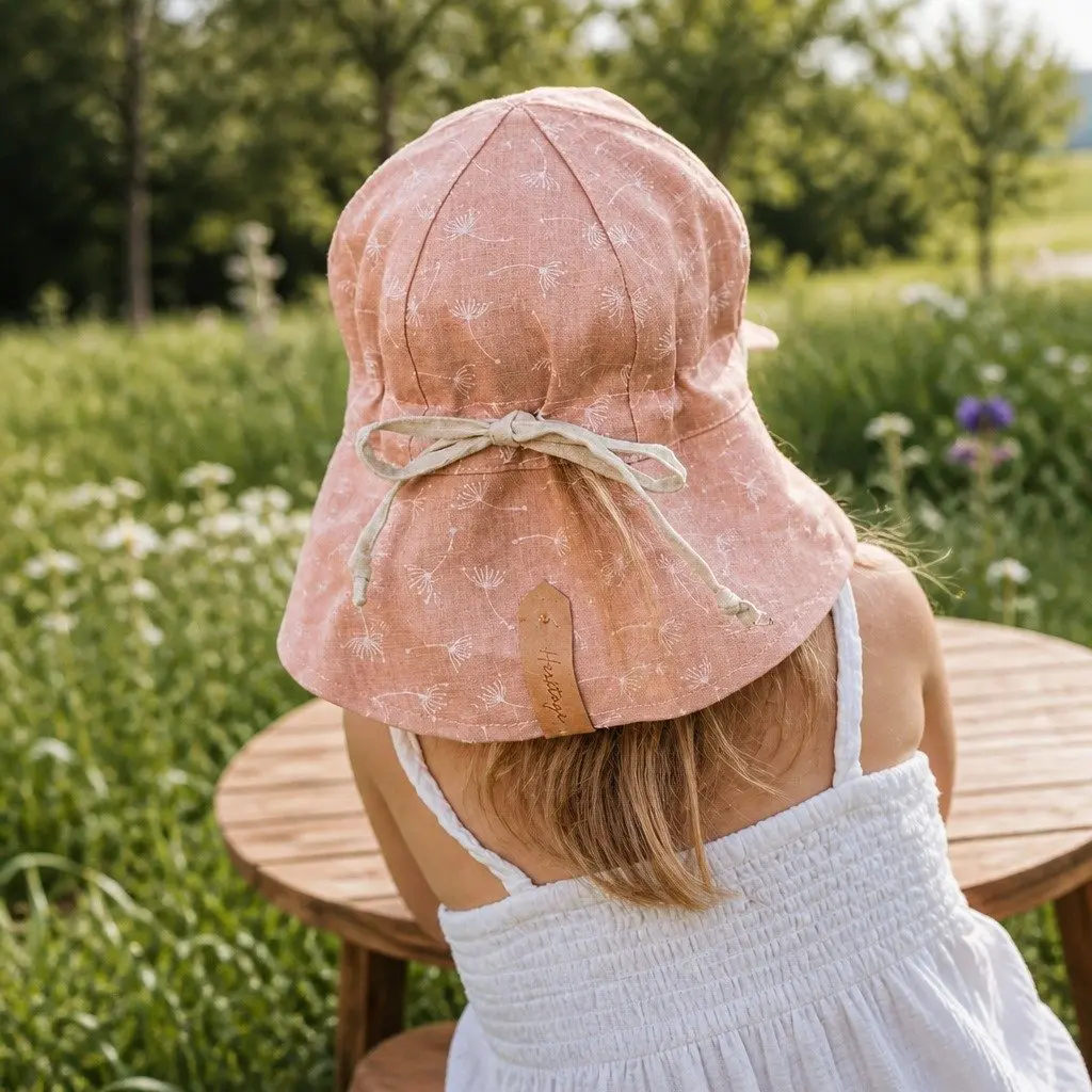 Baby Flap Hat Reversible Sun Protection UPF50+ Lightweight Newborn Toddler Frances Flax