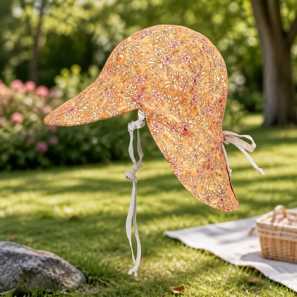 Heritage Reversible Legionnaire Hat Baby Flap UPF50+ Sun Protection Newborn