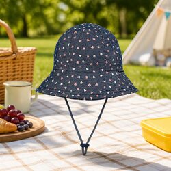 Toddler Bucket Hat with Removable Chin Strap and Excellent Sun Coverage