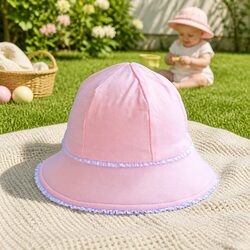 Reassuringly Soft Toddler Bucket Sun Hat with Ruffles