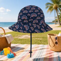 Toddler Bucket Hat Rainbow Sun Protection UPF50+ Soft Flexible Brim Baby