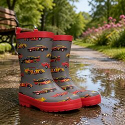 Comfortable Kids Rain Boots Size 4 - Waterproof and Practical