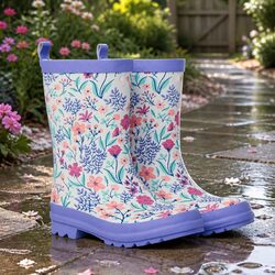Comfortable Kids Rain Boots Size 4 for Wet Days