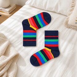 Quality Kids Stripe Socks (2-3 Years) with Soft Cotton Blend