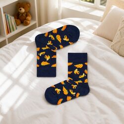 Comfortable Kids Socks with Reinforced Banana Pattern