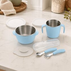 Warm and Reassuring Kids Blue Feeding Set