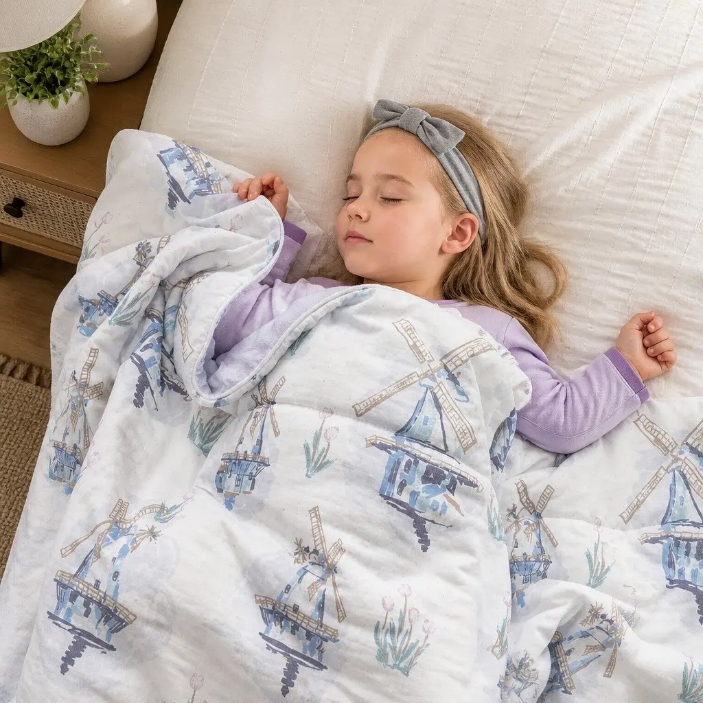 Kids Cooling Comforter Blanket Moisture-Wicking 120x150cm Soft Sleep Cover