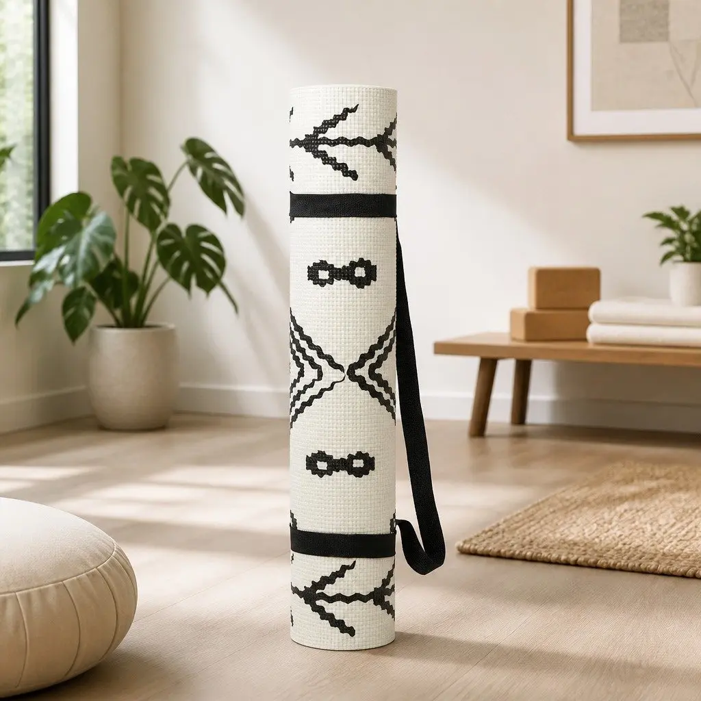 Yoga Mat Rug Berber Pattern Thick Lightweight Portable Fitness Exercise Cushion