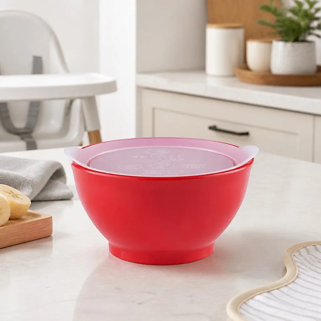 Spill-Proof Anti-Slip Bowl 8oz Blue Twin Pack Feeding