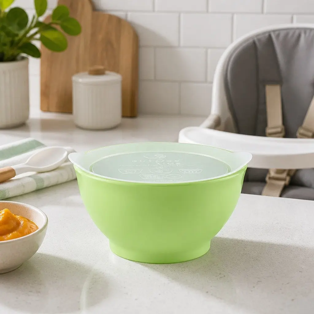 Spill-Proof Anti-Slip Bowl 8oz Blue Twin Pack Feeding