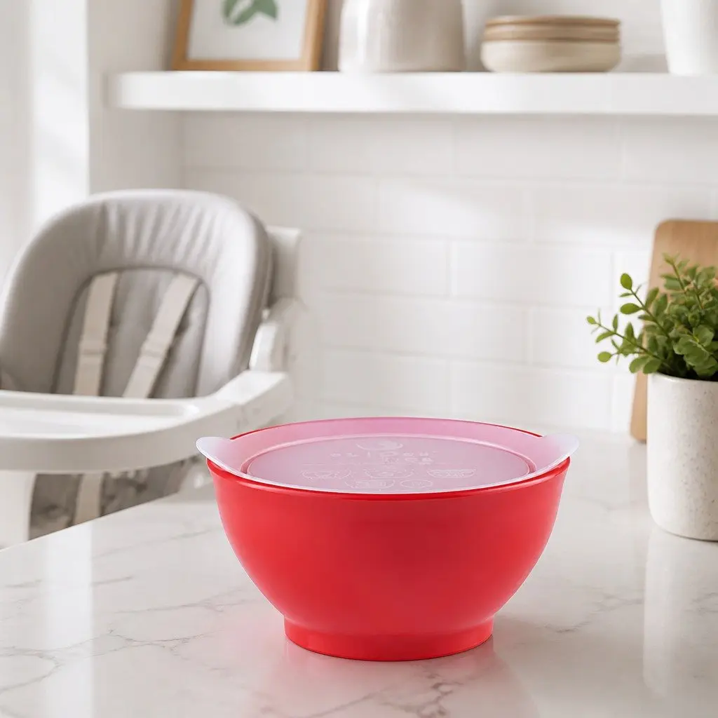 Kids Spill-Proof Anti-Slip Bowl 8oz Twin Pack Orange Feeding