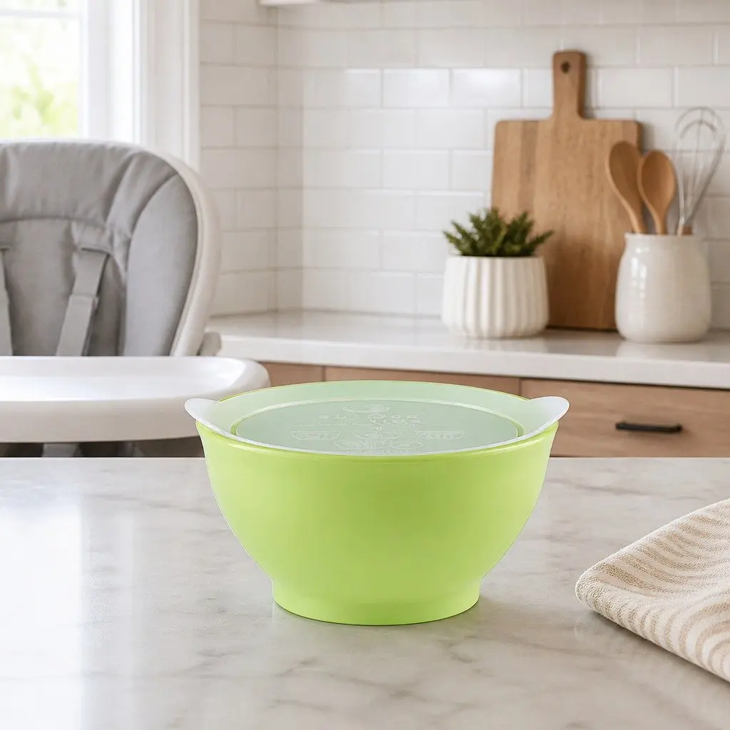 Kids Spill-Proof Anti-Slip Bowl 8oz Twin Pack Orange Feeding