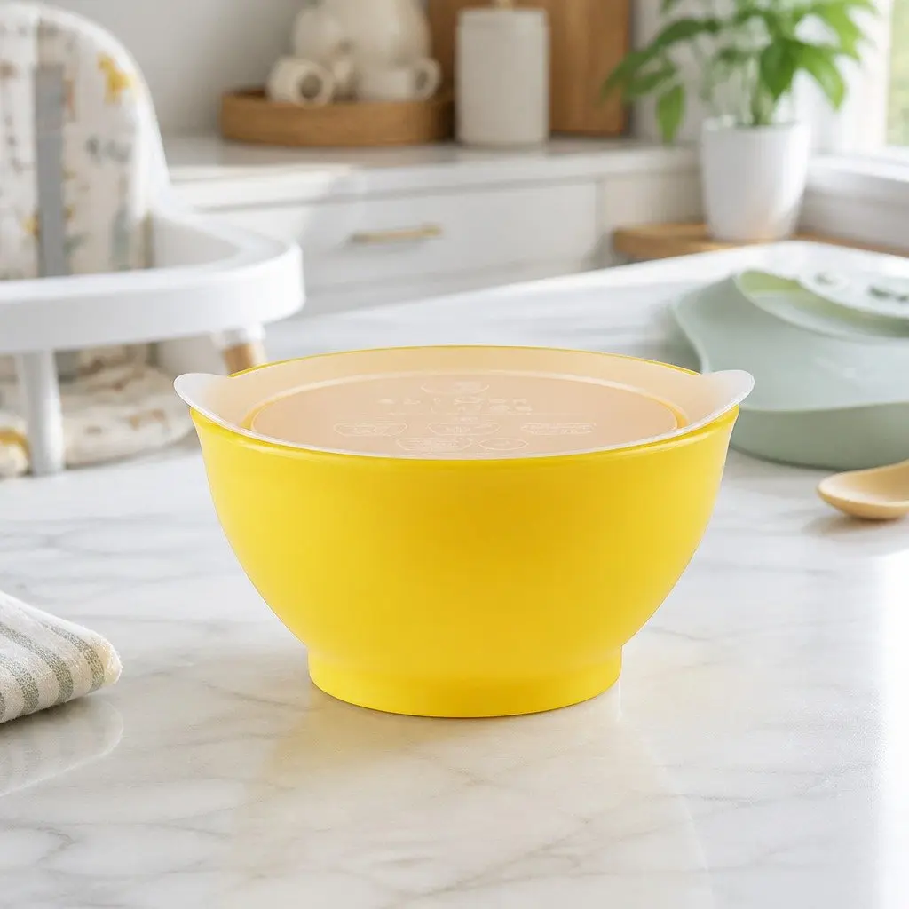Kids Spill-Proof Anti-Slip Bowl 8oz Twin Pack Orange Feeding