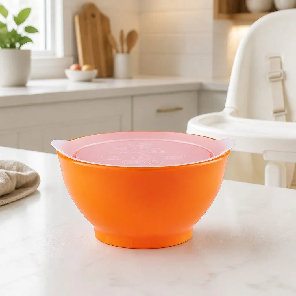 Spill-Proof Anti-Slip Bowl 8oz Pink Feeding Twin Pack