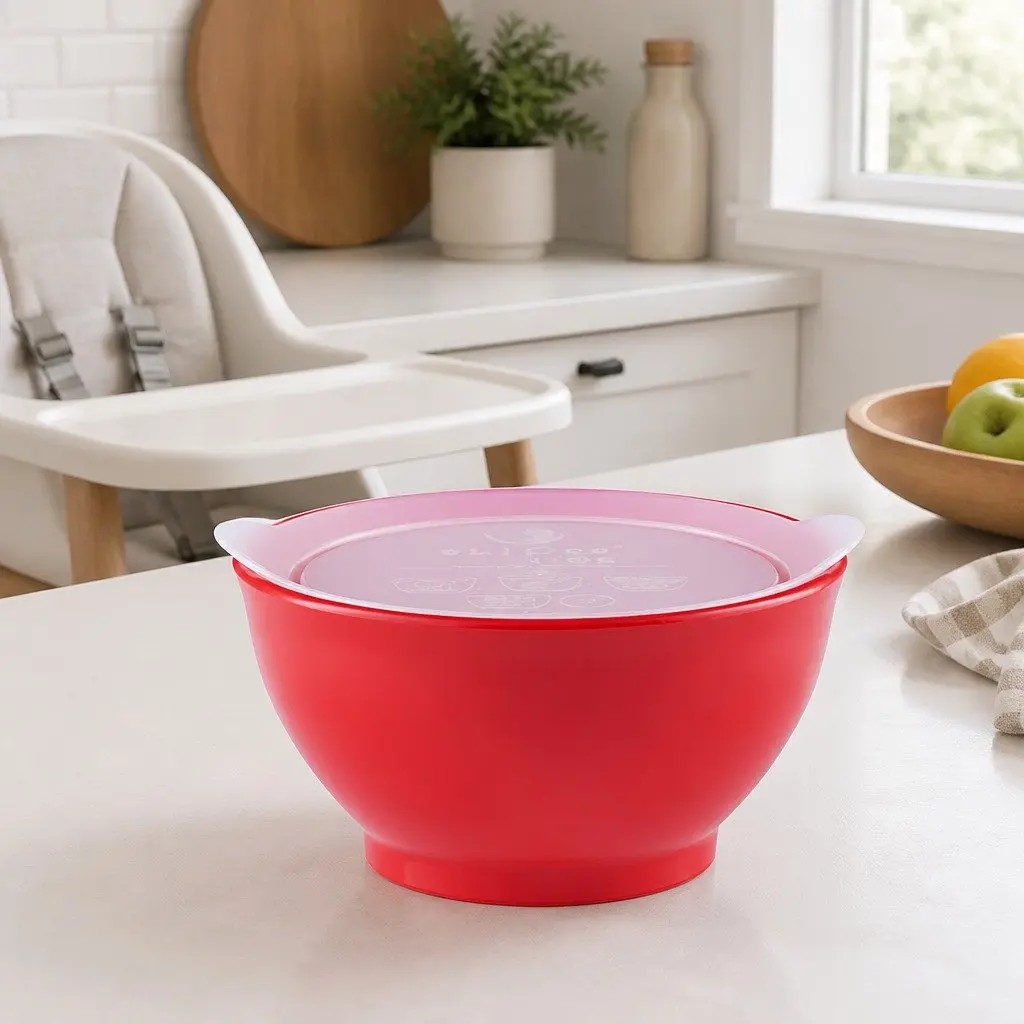 Spill-Proof Anti-Slip Bowl Stage 1 8oz Yellow Feeding Twin Pack