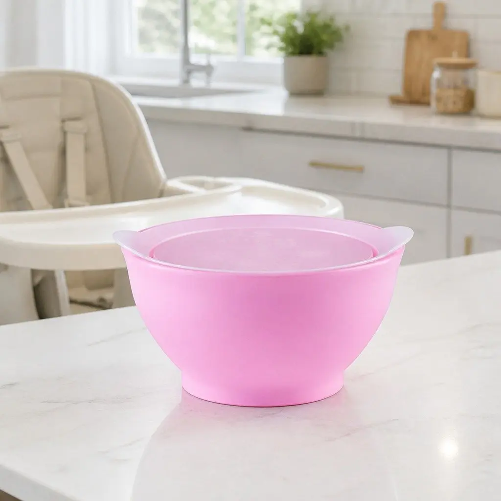 Spill-Proof Anti-Slip Bowl Stage 1 8oz Yellow Feeding Twin Pack