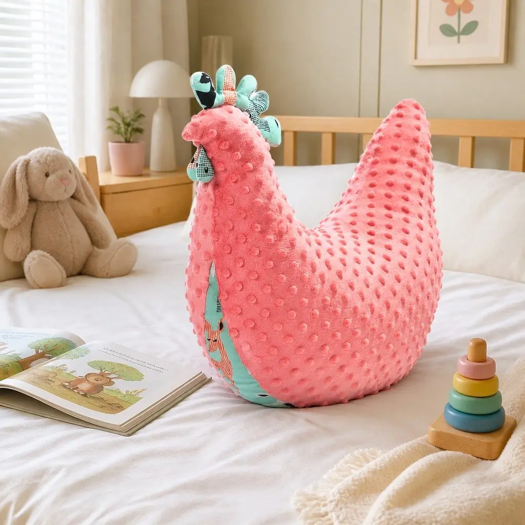 Hen Pillow Sleeping Feeding Support Large Coral Soft Toy Cushion