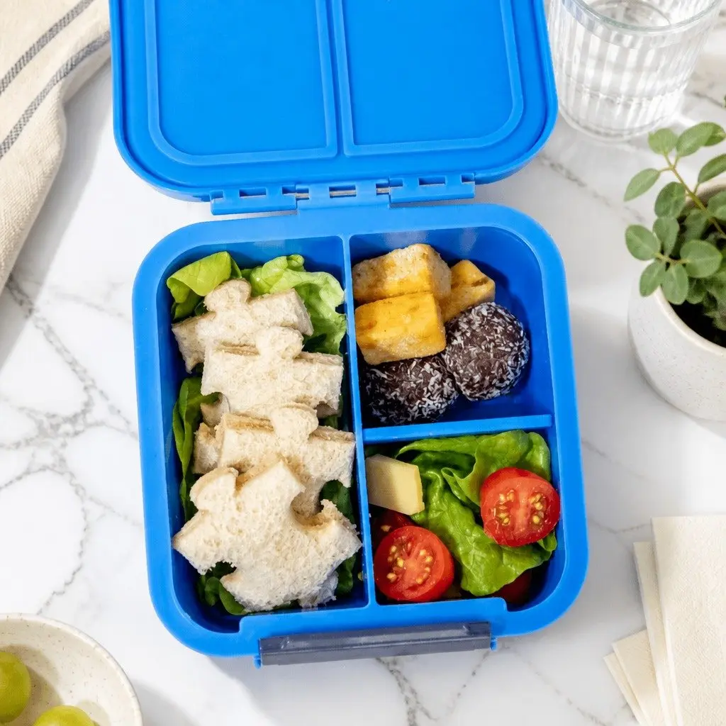 Bento Lunch Box Kids Snack Container Two Leakproof Compartments Compact Size