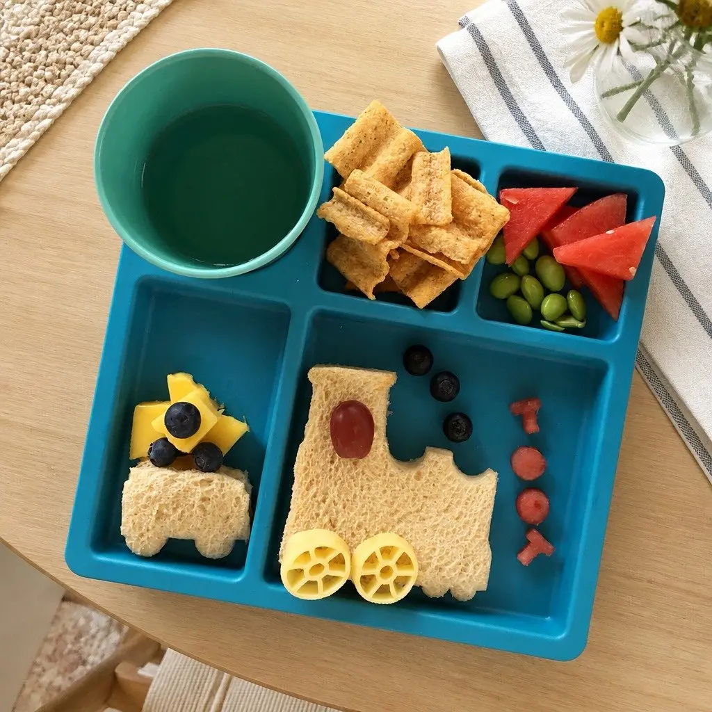 Sandwich Cutters Kids Lunch Box Aeroplane Train Set 2 Piece