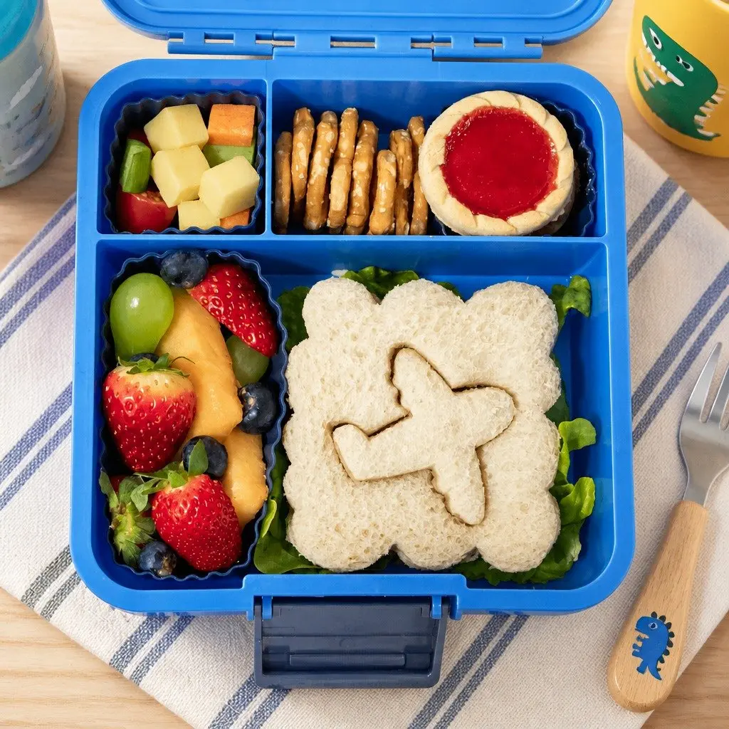 Sandwich Cutters Kids Lunch Box Aeroplane Train Set 2 Piece