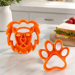 Lion Sandwich Cutter Set Kids Lunch Punch Large Paw Print Cutter Play Food